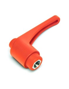 KLHM 65 M12 Přestavitelná plastová páčka s vnítřním závitem - matice,  oranžová
