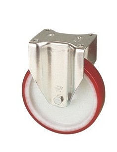 NPX 100/FI  Pevné kolo s červenou polyuretanovou obručí